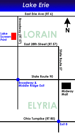 Map to our Lorain, Ohio Location